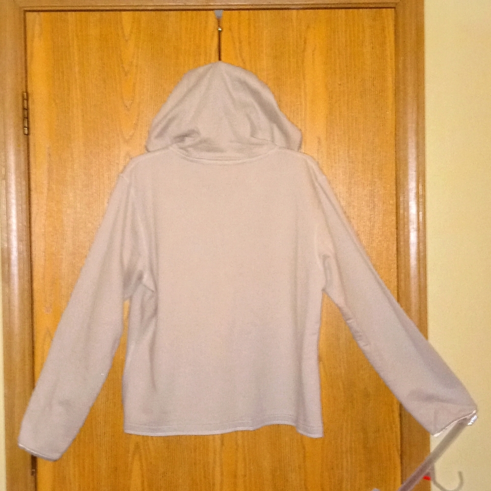 TaN "LIZ CLAIRBORNE" LIZ & CO. zip, pullover hoodie SIZE: L @**See Pics** - Picture 4 of 7